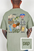 Dad Things Front & Back Comfort Colors Adult Ring-Spun Cotton Tee