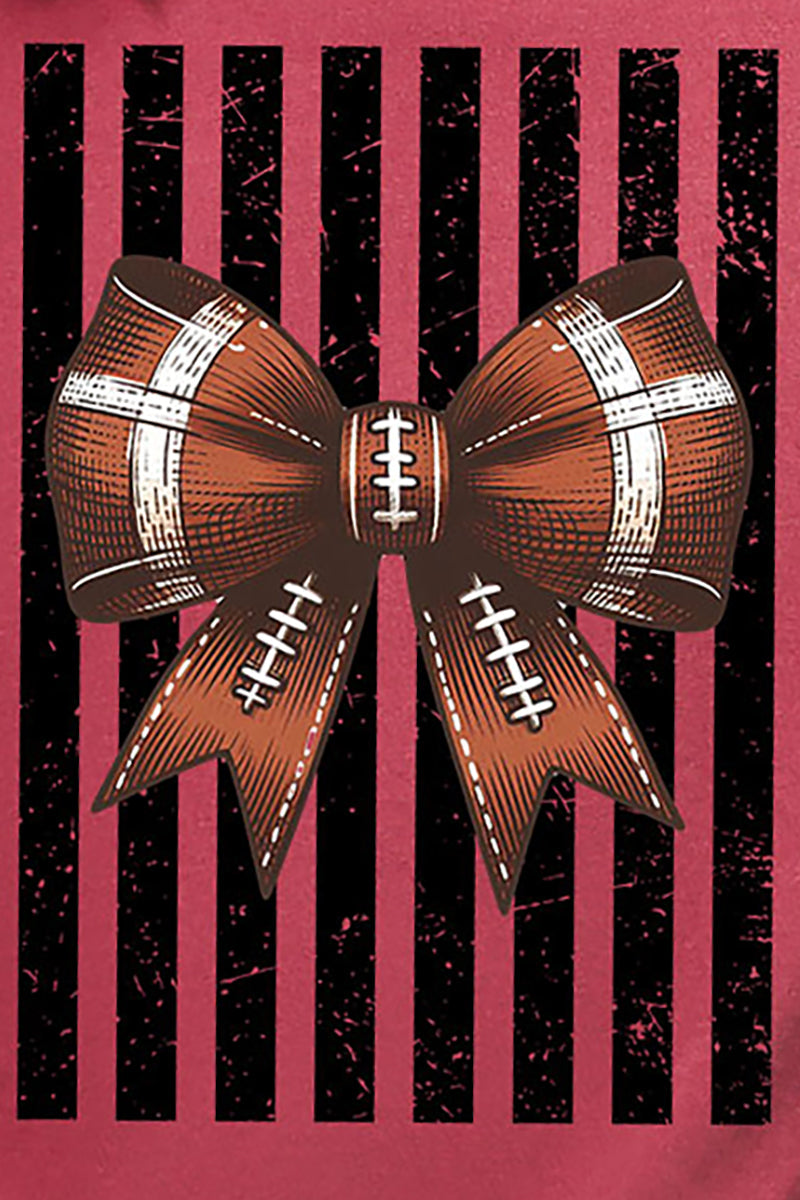 Black Varsity Bow Comfort Colors Adult Ring-Spun Cotton Tee