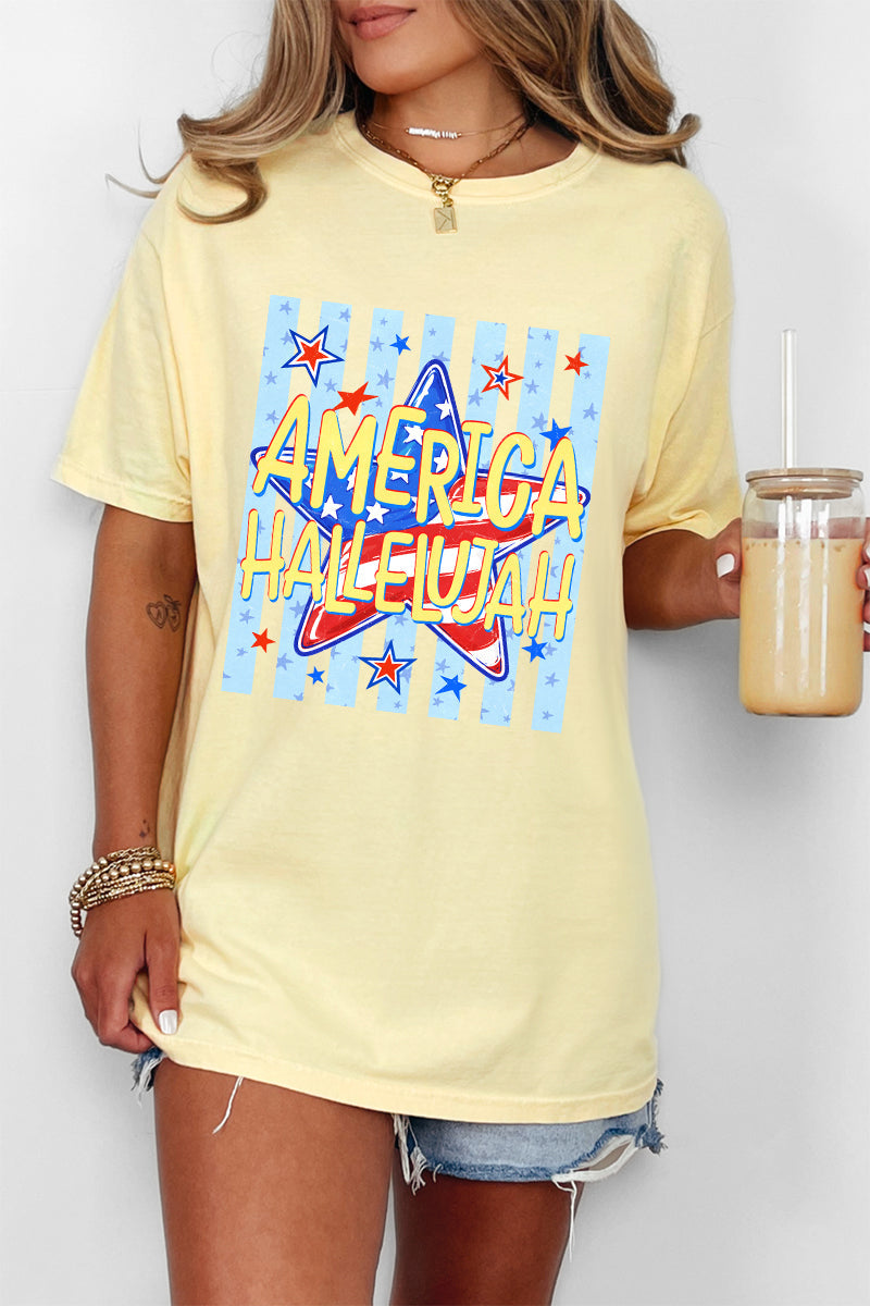 America Hallelujah Comfort Colors Adult Ring-Spun Cotton Tee