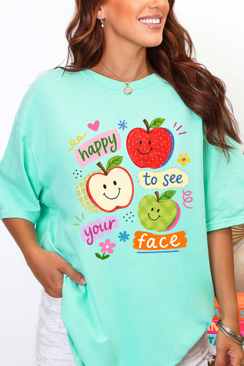 Happy To See Your Face Comfort Colors Adult Ring-Spun Cotton Tee