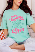 Tired Teachers Coffee Club Comfort Colors Adult Ring-Spun Cotton Tee