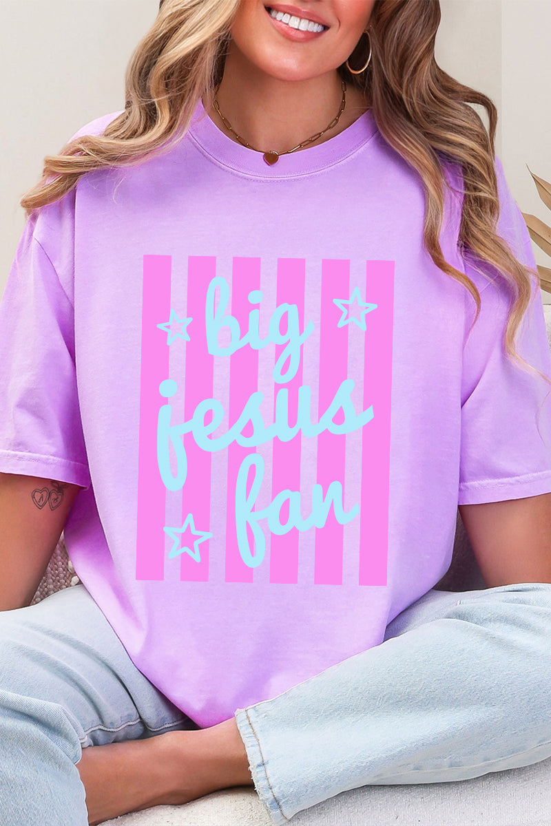 Pastel Pop Big Jesus Fan Comfort Colors Adult Ring-Spun Cotton Tee