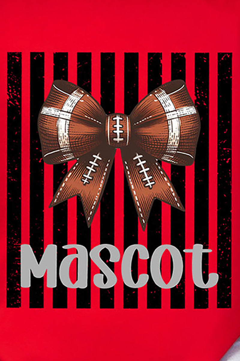 Personalized Black Varsity Bow Comfort Colors Adult Ring-Spun Cotton Tee *Enter Mascot Name