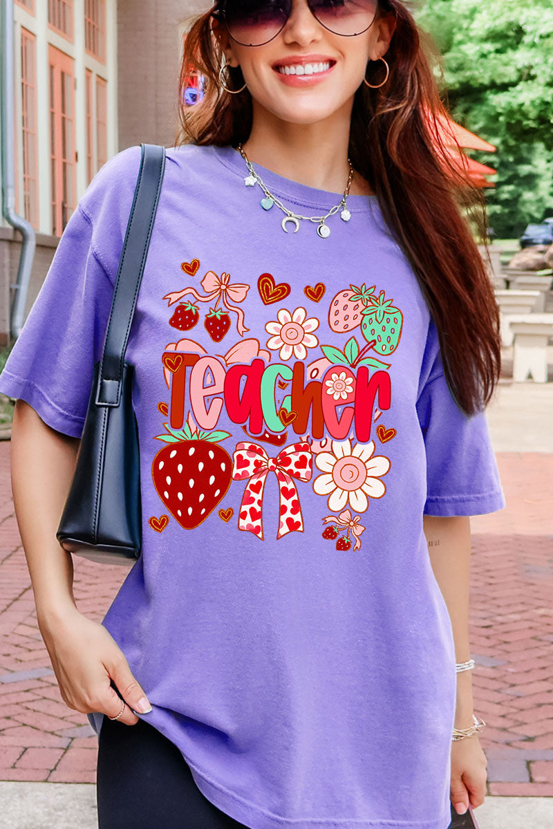 Berry Sweet Teacher Comfort Colors Adult Ring-Spun Cotton Tee