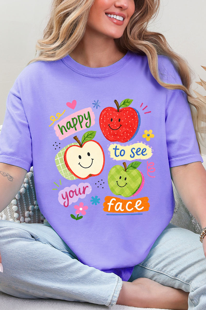 Happy To See Your Face Comfort Colors Adult Ring-Spun Cotton Tee