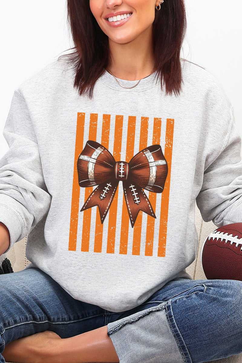 Orange Varsity Bow Heavy Blend Crew Sweatshirt product image 3