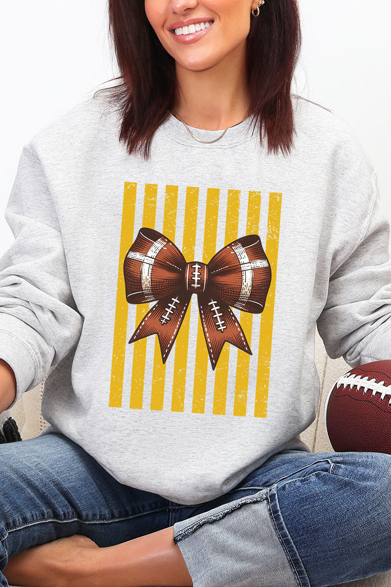 Yellow Gold Varsity Bow Heavy Blend Crew Sweatshirt product image 3
