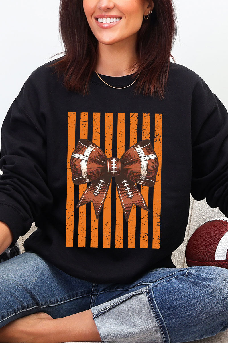 Orange Varsity Bow Heavy Blend Crew Sweatshirt product image 4