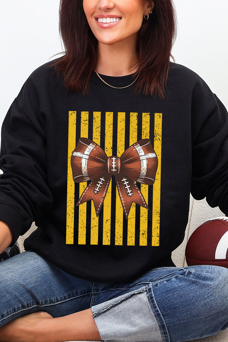 Yellow Gold Varsity Bow Heavy Blend Crew Sweatshirt product image 4