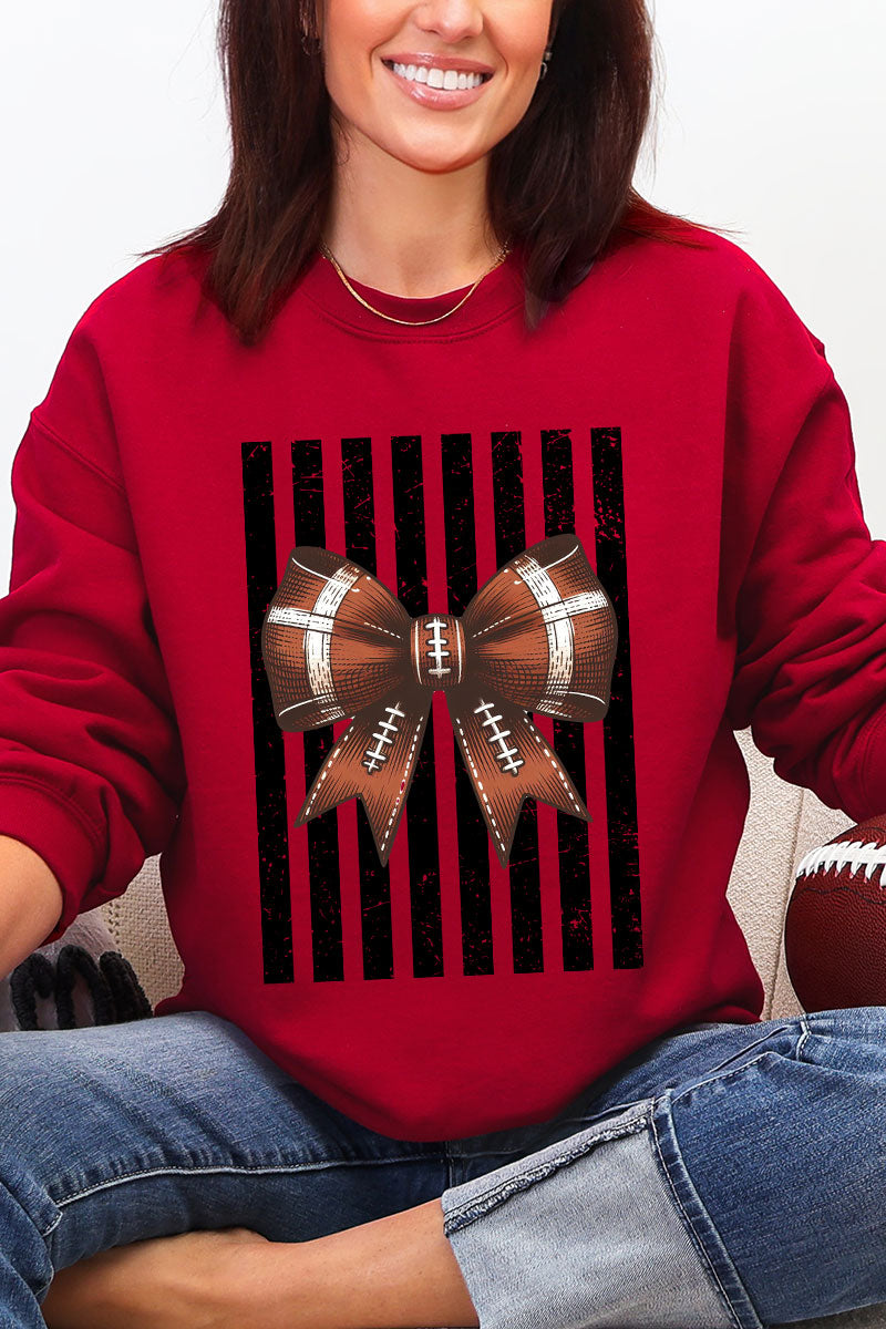 Black Varsity Bow Heavy Blend Crew Sweatshirt product image 4