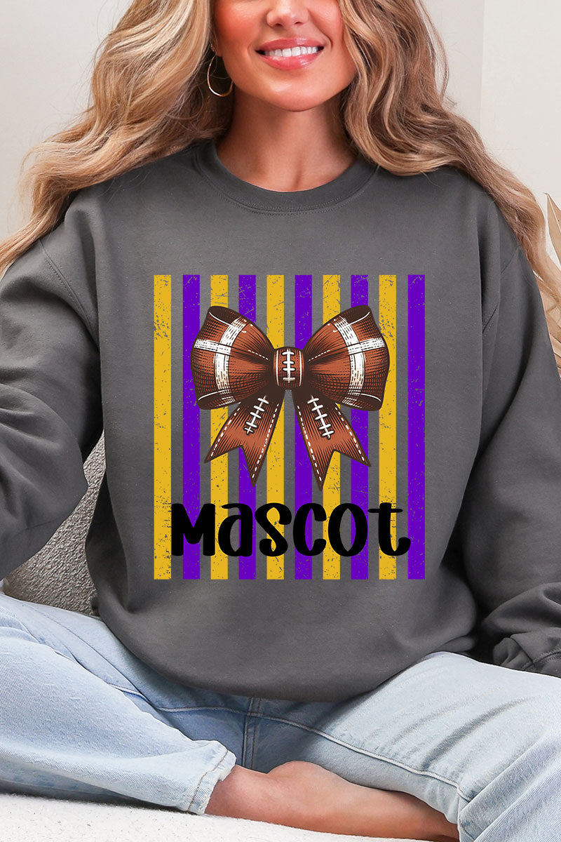 Personalized Purple & Yellow Gold Varsity Bow Heavy Blend product image 4