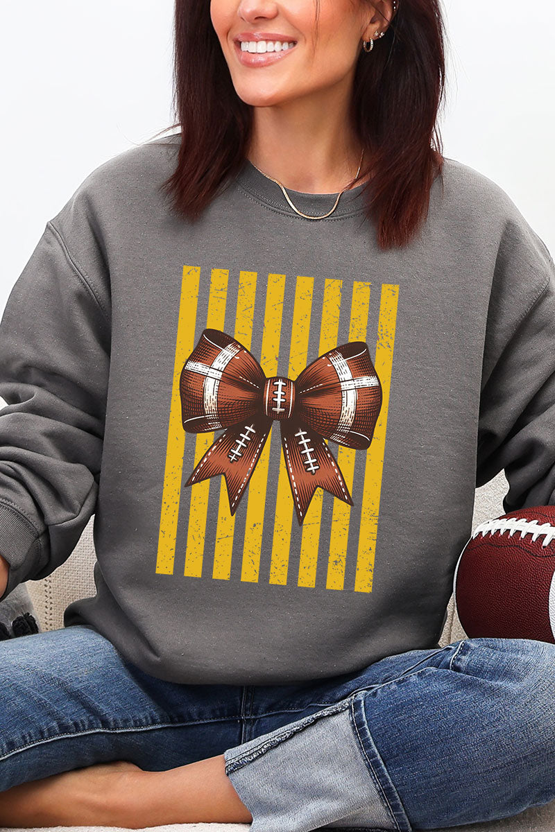 Yellow Gold Varsity Bow Heavy Blend Crew Sweatshirt product image 5