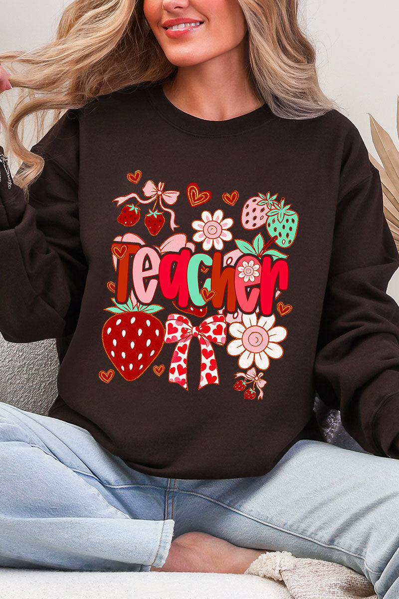 Berry Sweet Teacher Heavy Blend Crew Sweatshirt product image 4
