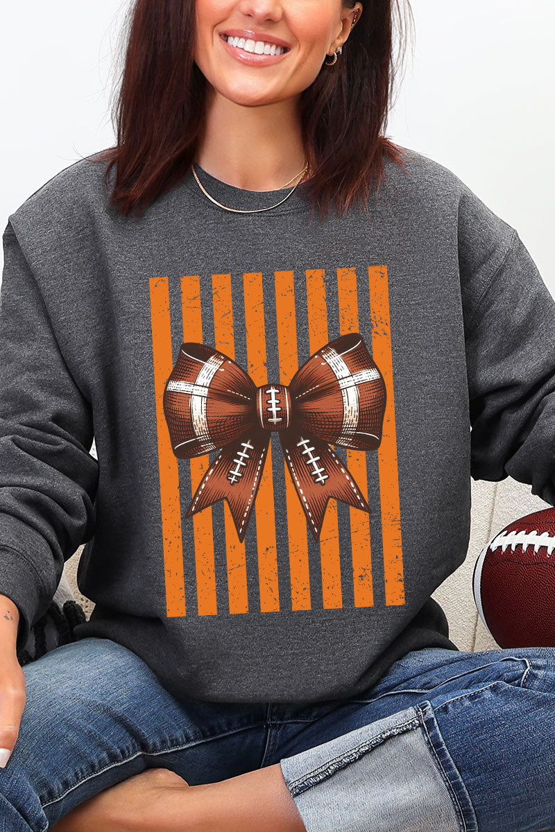Orange Varsity Bow Heavy Blend Crew Sweatshirt product image 6
