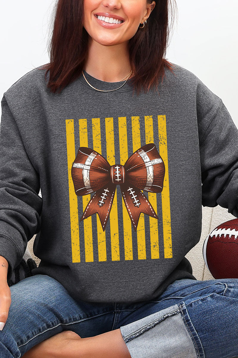 Yellow Gold Varsity Bow Heavy Blend Crew Sweatshirt product image 6