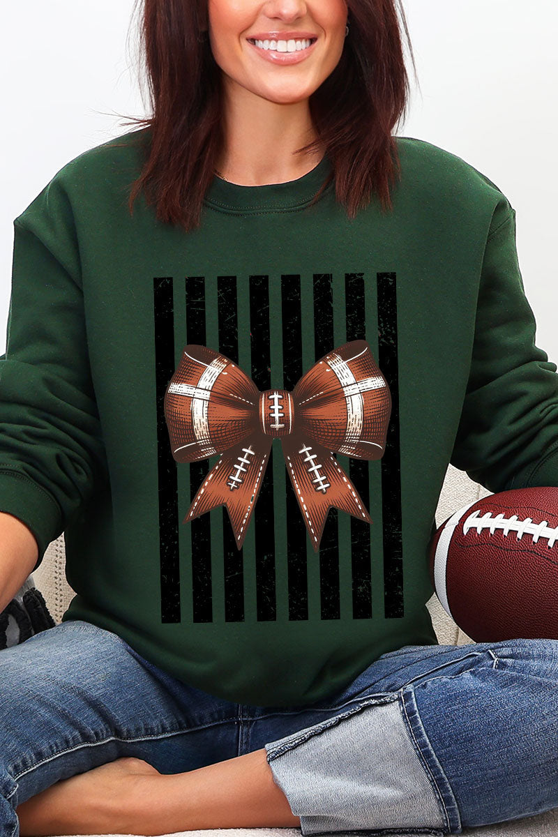Black Varsity Bow Heavy Blend Crew Sweatshirt product image 7