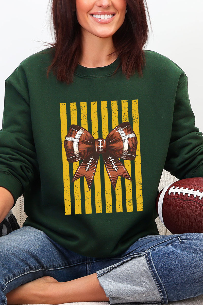 Yellow Gold Varsity Bow Heavy Blend Crew Sweatshirt product image 7