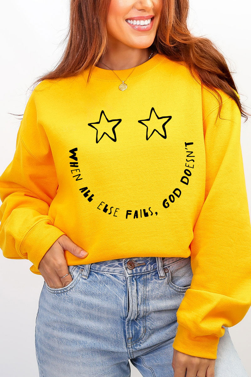 Star Eyes God Never Fails Heavy Blend Crew Sweatshirt product image 3