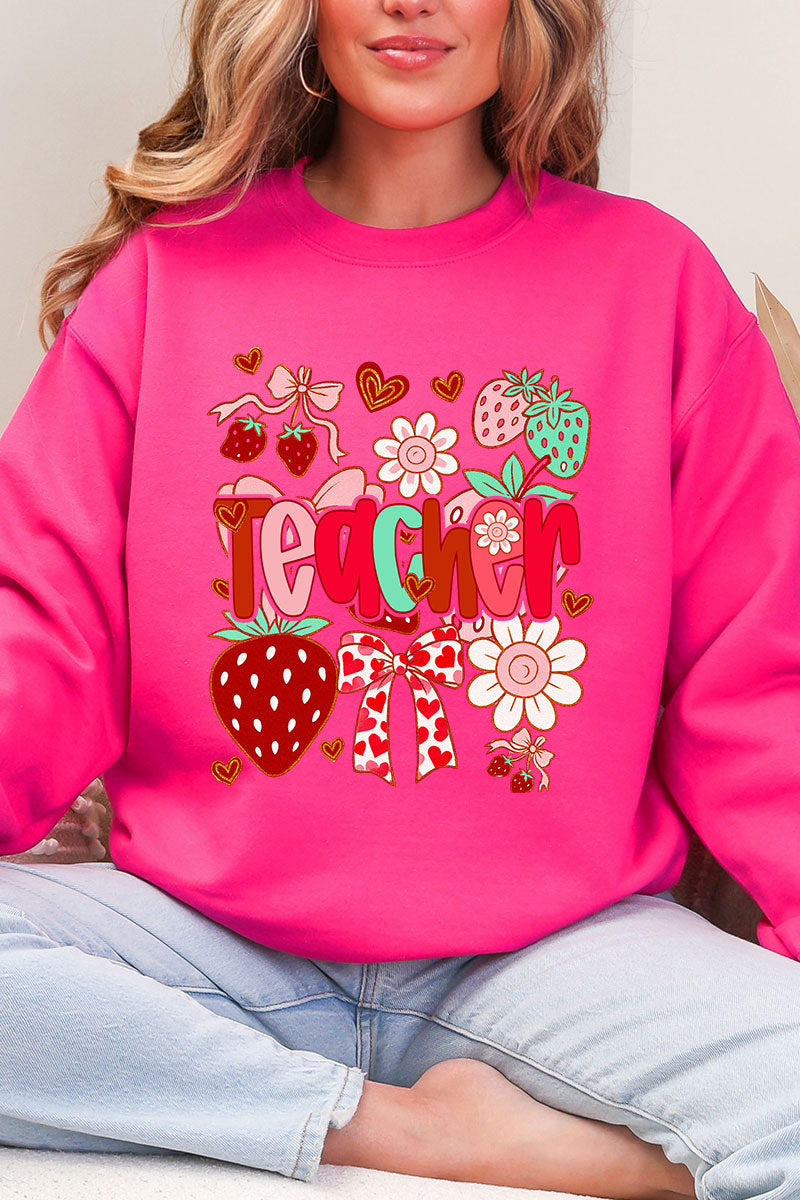 Berry Sweet Teacher Heavy Blend Crew Sweatshirt product image 6
