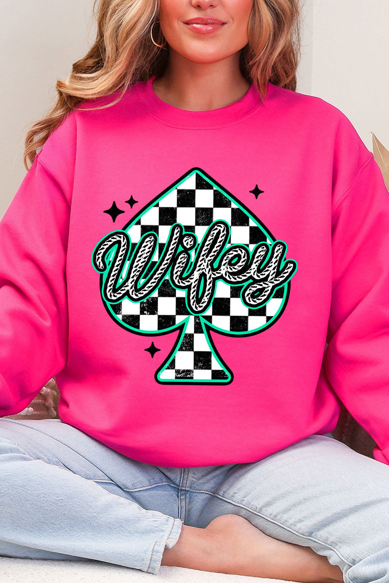 Lucky Spade Wifey Heavy Blend Crew Sweatshirt product image 4