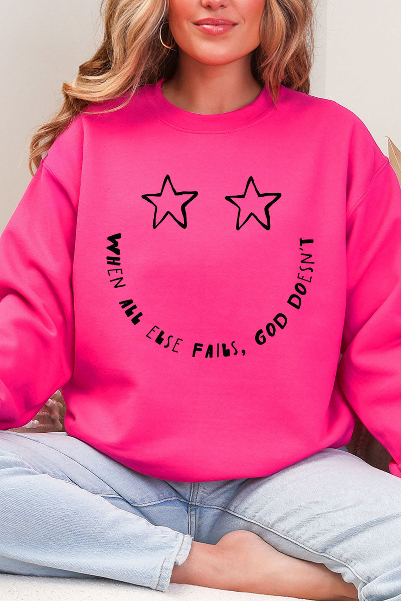 Star Eyes God Never Fails Heavy Blend Crew Sweatshirt product image 4