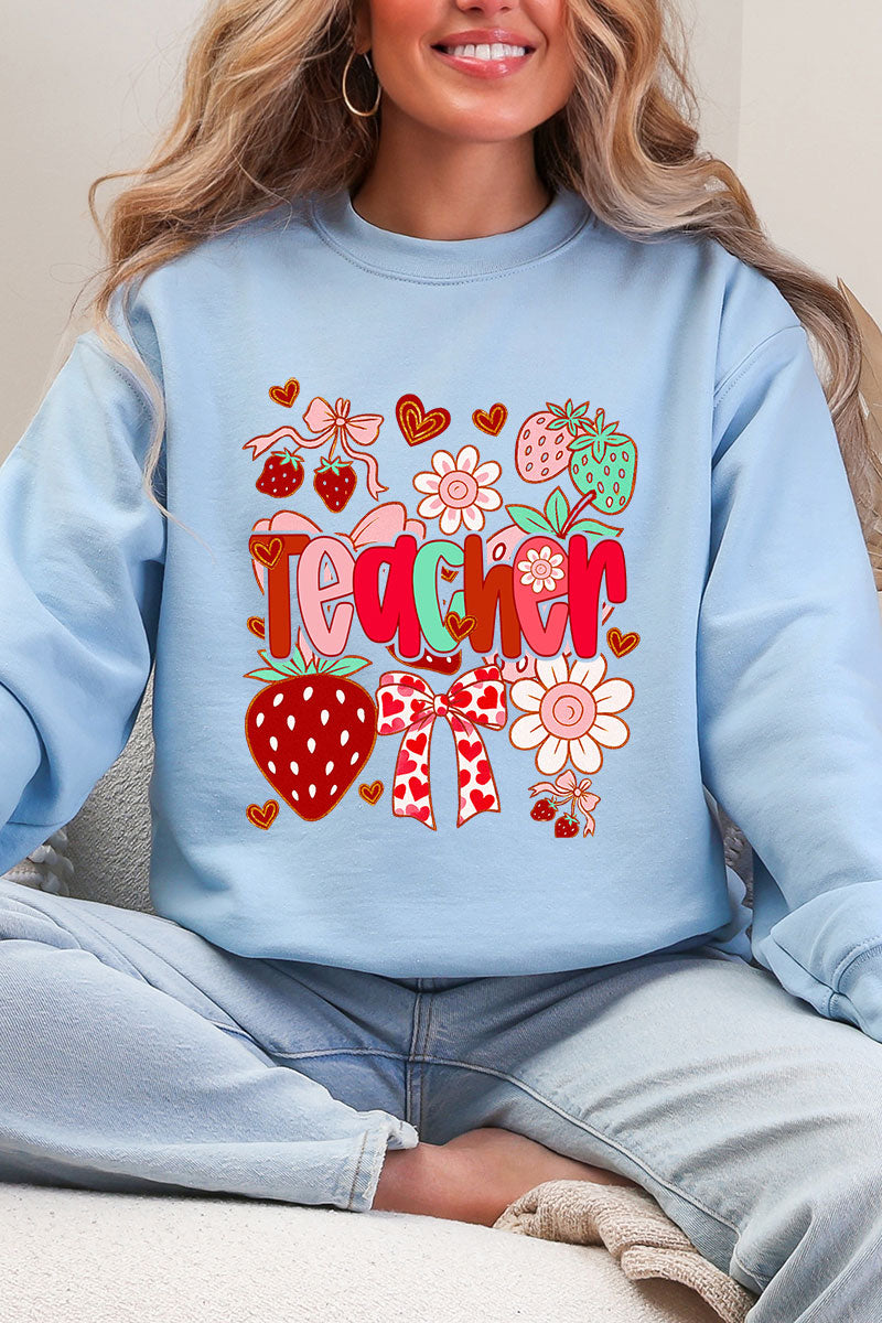 Berry Sweet Teacher Heavy Blend Crew Sweatshirt product image 8