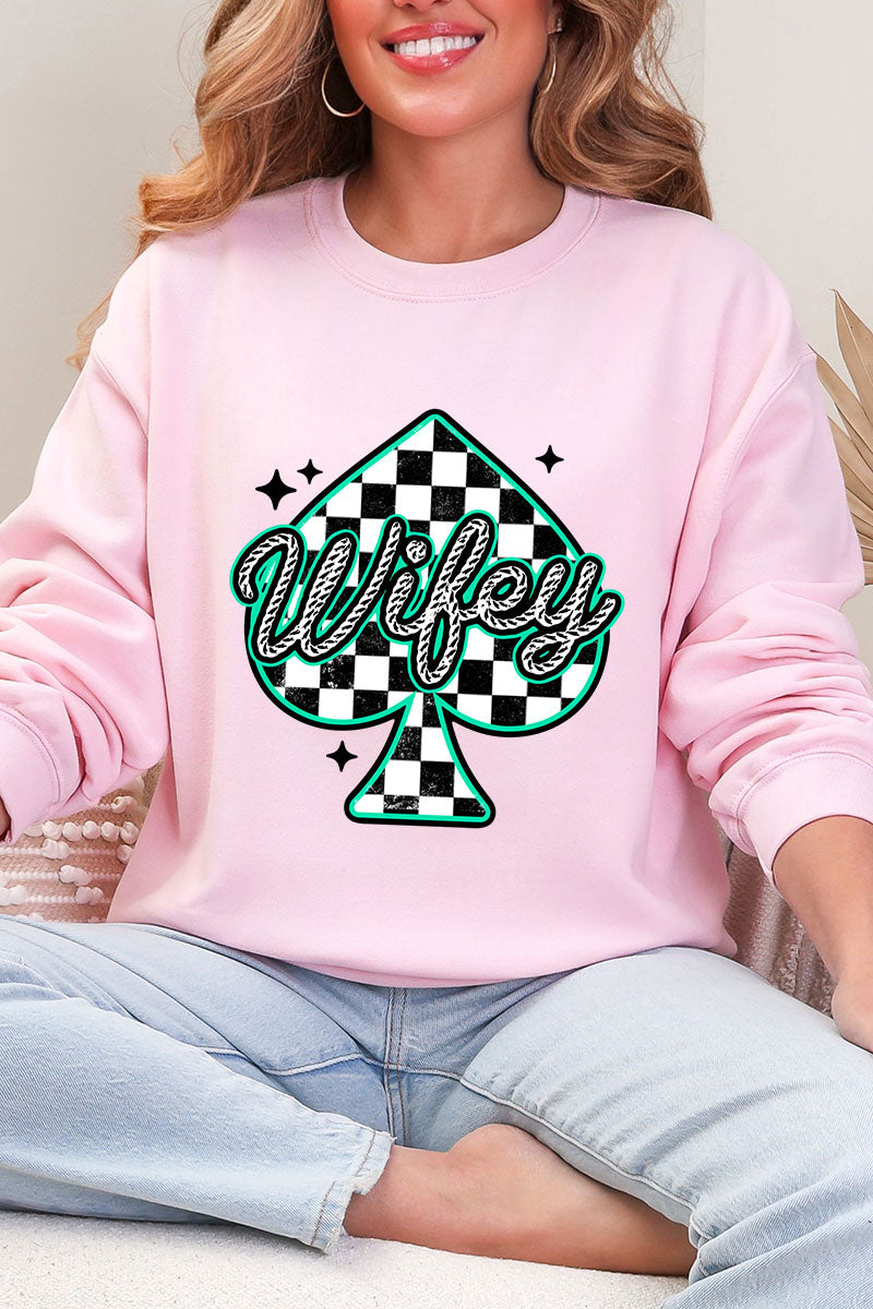 Lucky Spade Wifey Heavy Blend Crew Sweatshirt product image 1