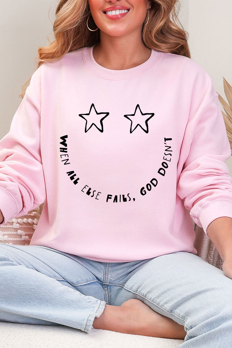Star Eyes God Never Fails Heavy Blend Crew Sweatshirt product image 7
