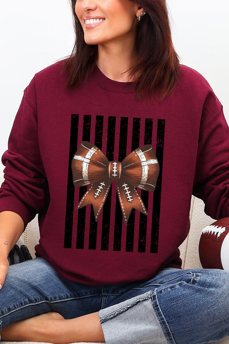 Black Varsity Bow Heavy Blend Crew Sweatshirt product image 9