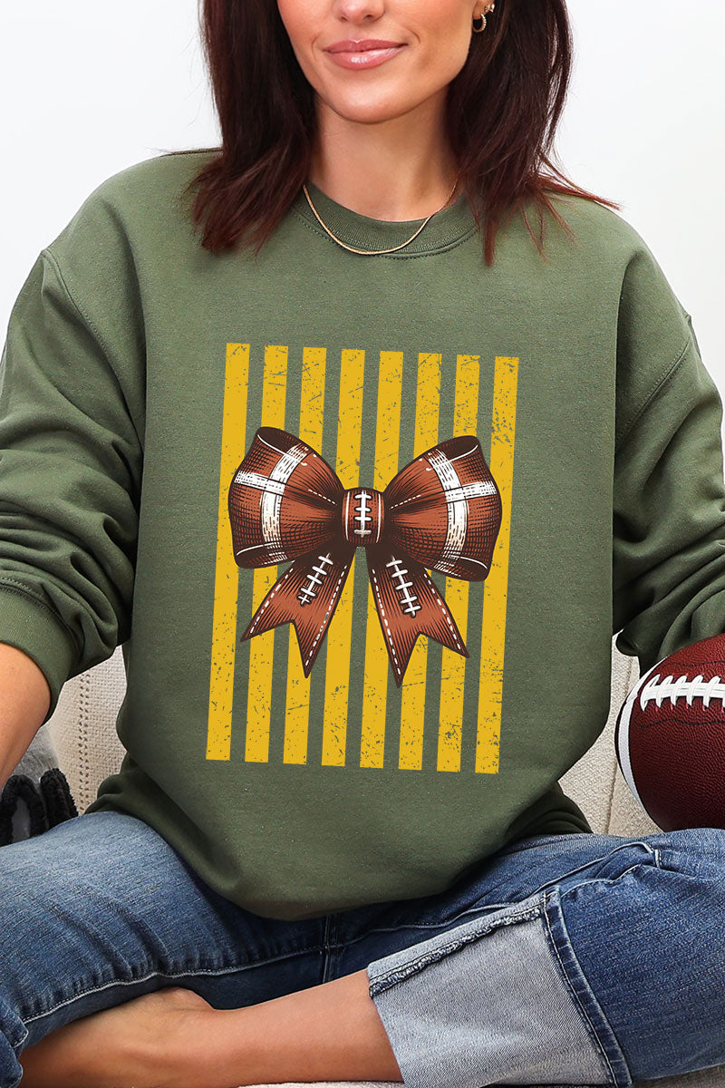 Yellow Gold Varsity Bow Heavy Blend Crew Sweatshirt product image 9