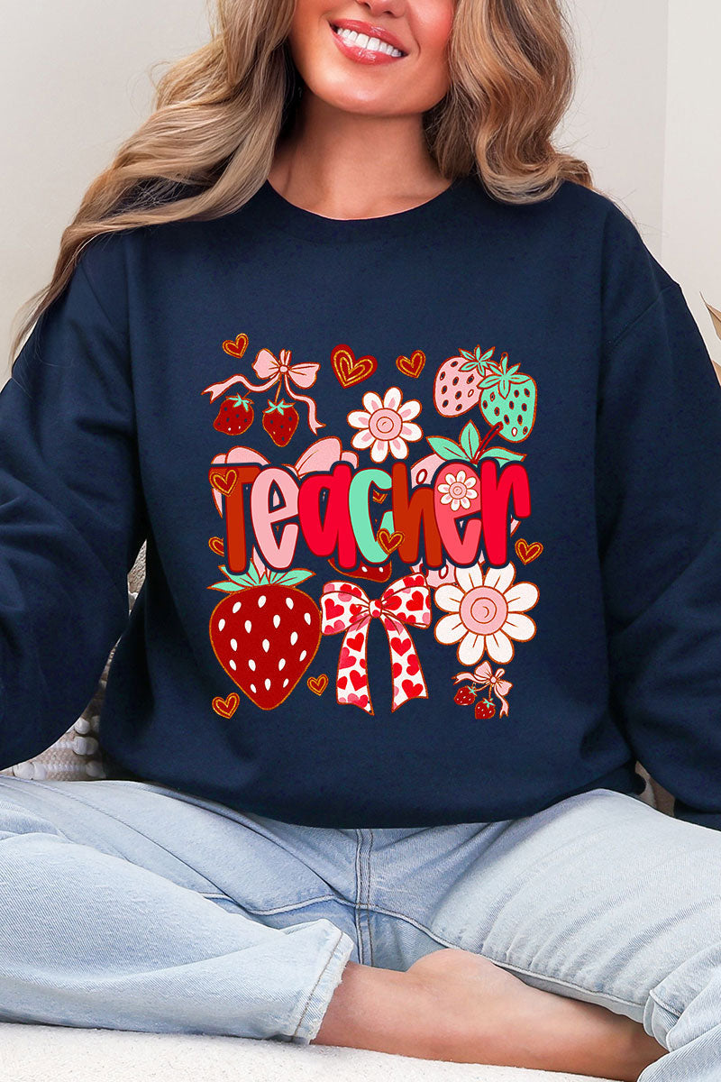 Berry Sweet Teacher Heavy Blend Crew Sweatshirt product image 10