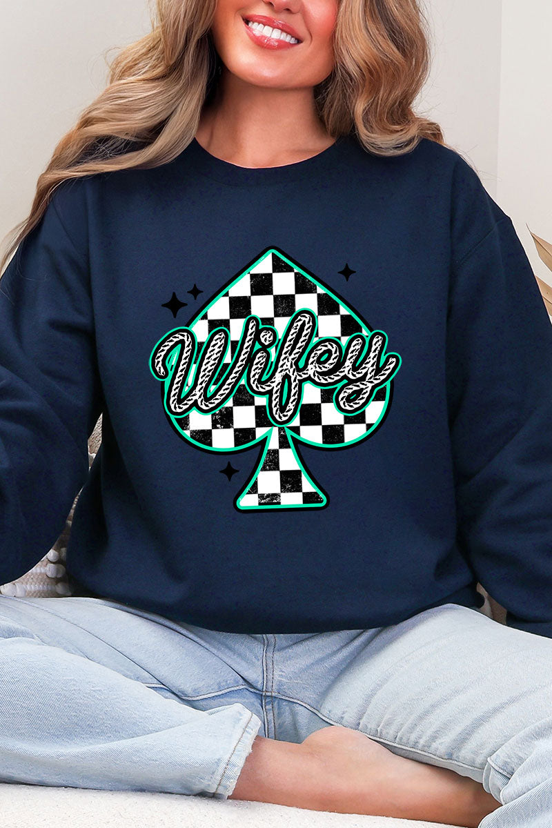 Lucky Spade Wifey Heavy Blend Crew Sweatshirt product image 5