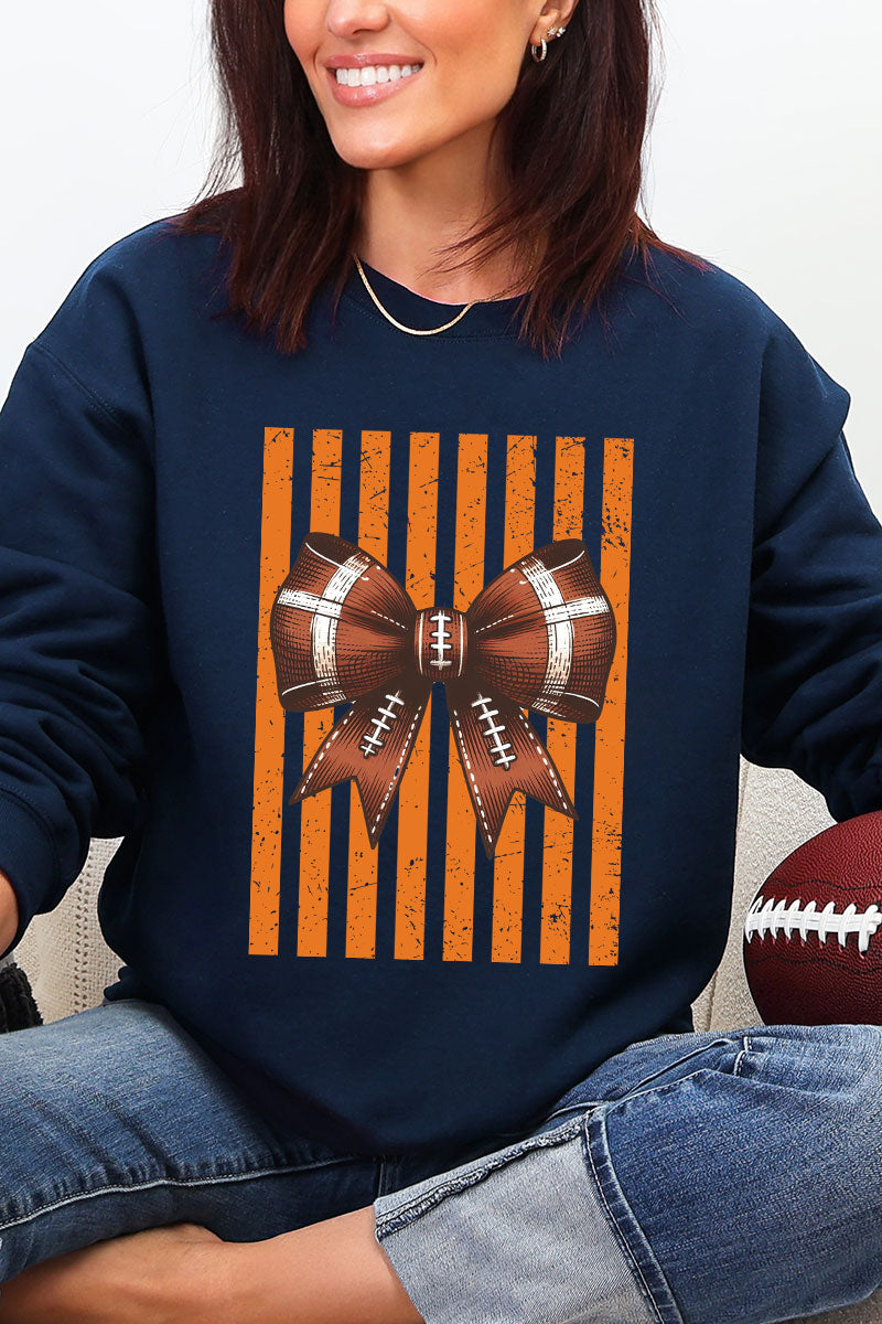 Orange Varsity Bow Heavy Blend Crew Sweatshirt product image 1