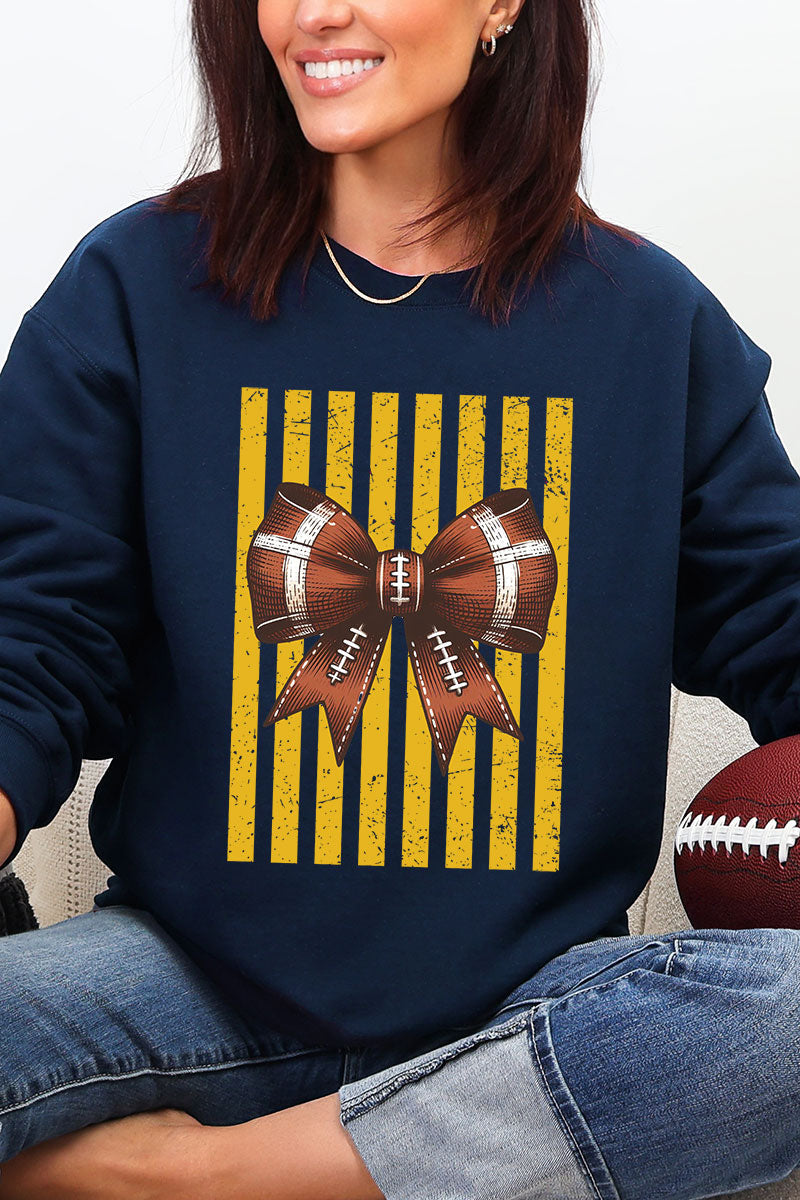 Yellow Gold Varsity Bow Heavy Blend Crew Sweatshirt product image 10