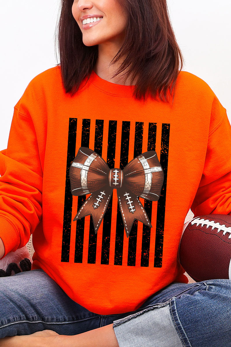 Black Varsity Bow Heavy Blend Crew Sweatshirt product image 10