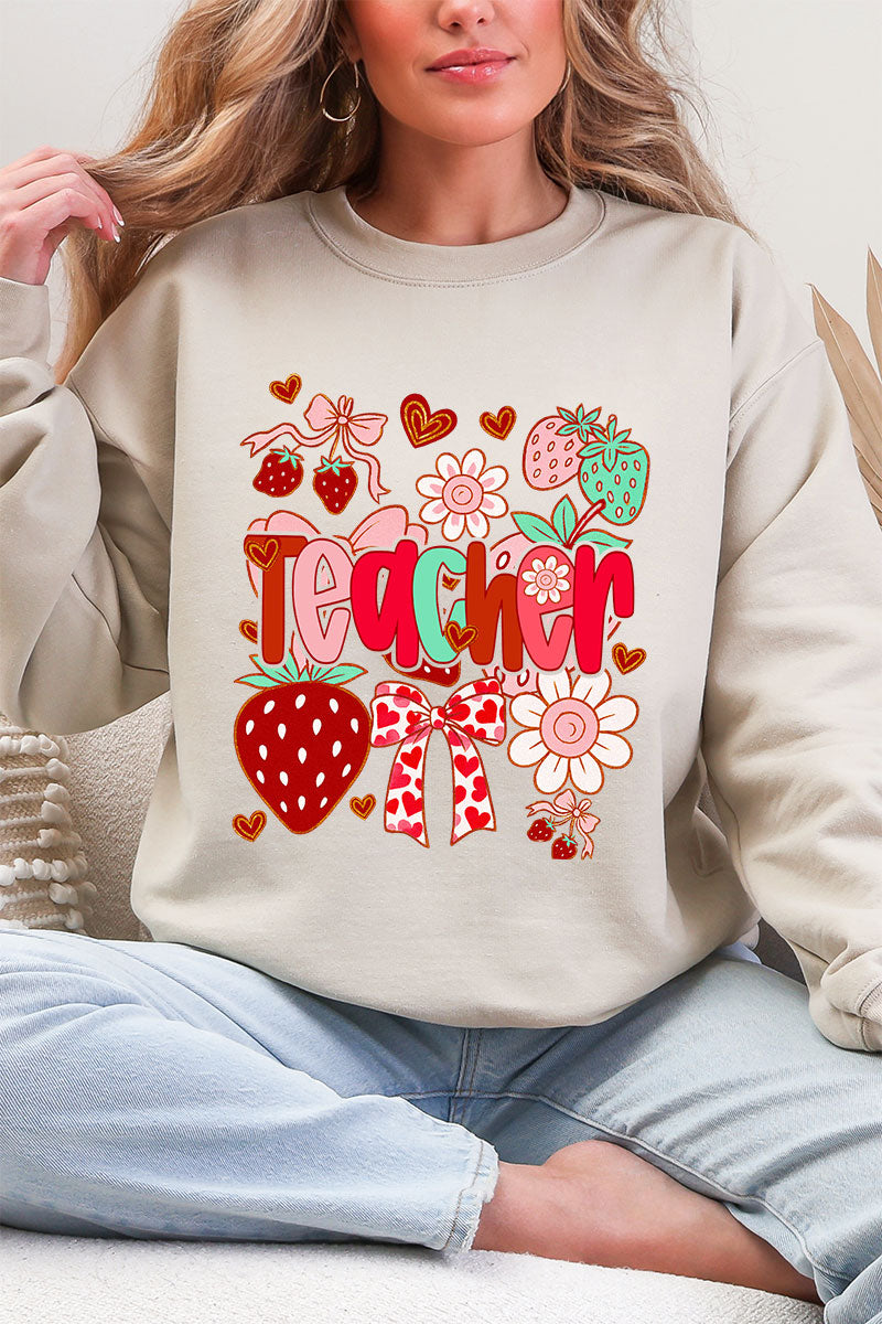Berry Sweet Teacher Heavy Blend Crew Sweatshirt product image 1