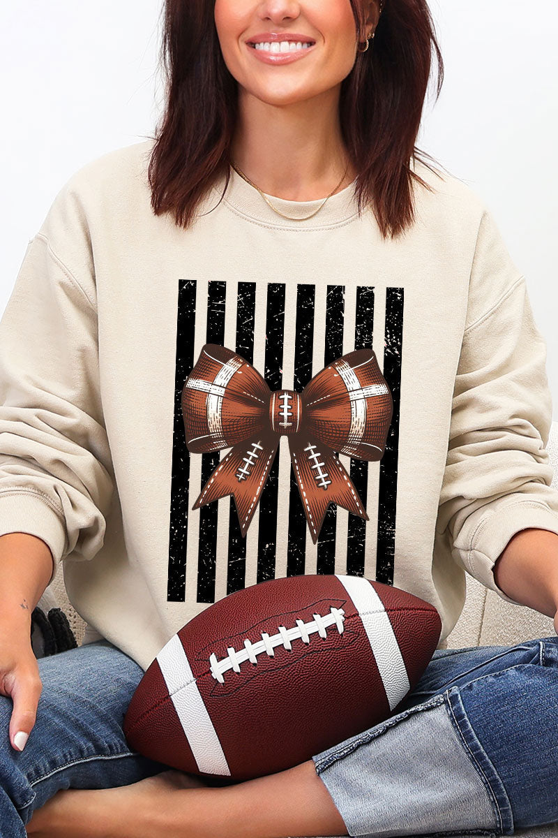 Black Varsity Bow Heavy Blend Crew Sweatshirt product image 11