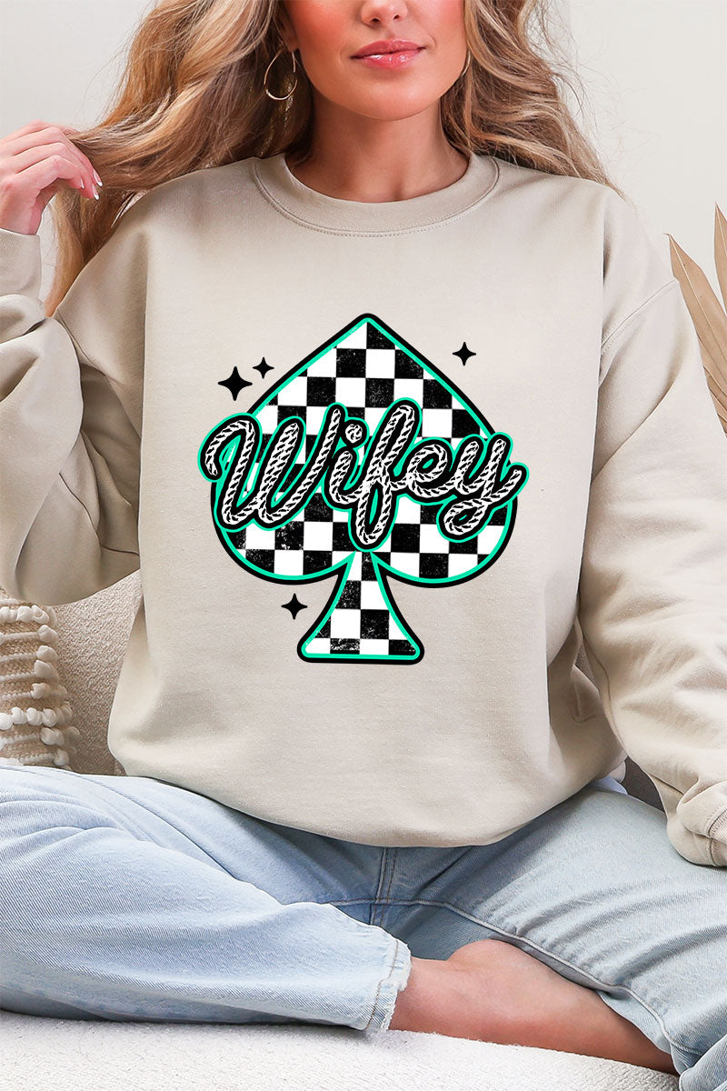 Lucky Spade Wifey Heavy Blend Crew Sweatshirt product image 6