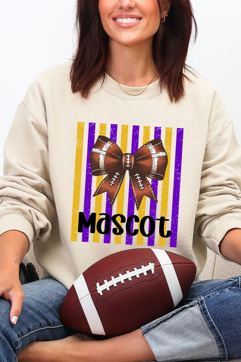 Personalized Purple & Yellow Gold Varsity Bow Heavy Blend product image 5