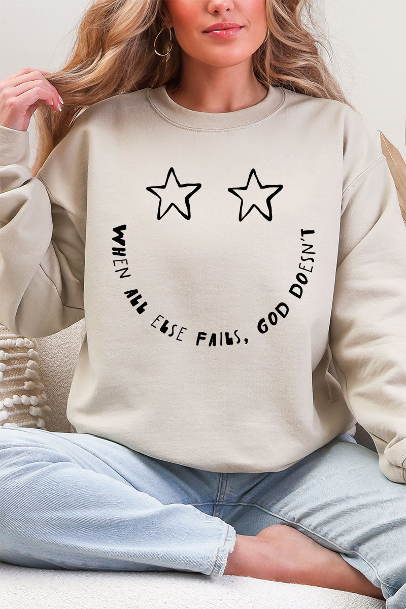 Star Eyes God Never Fails Heavy Blend Crew Sweatshirt product image 8