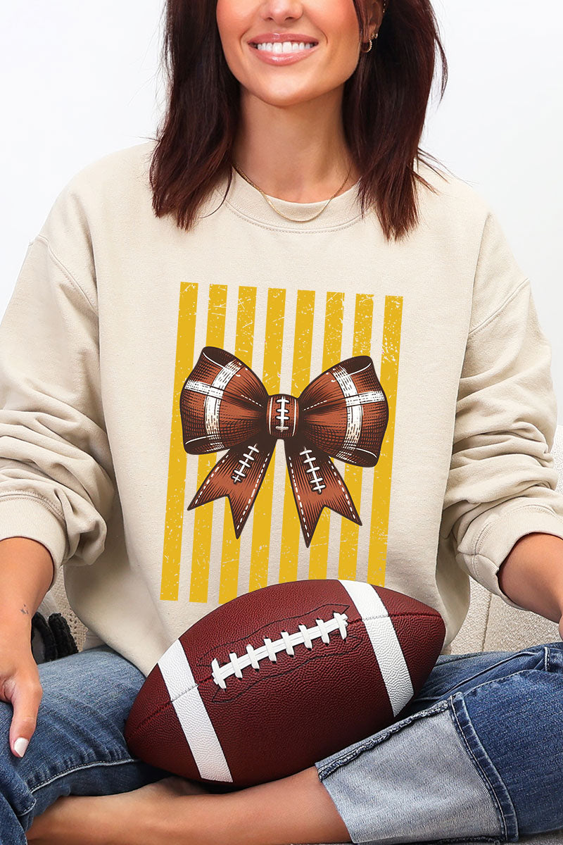 Yellow Gold Varsity Bow Heavy Blend Crew Sweatshirt product image 11