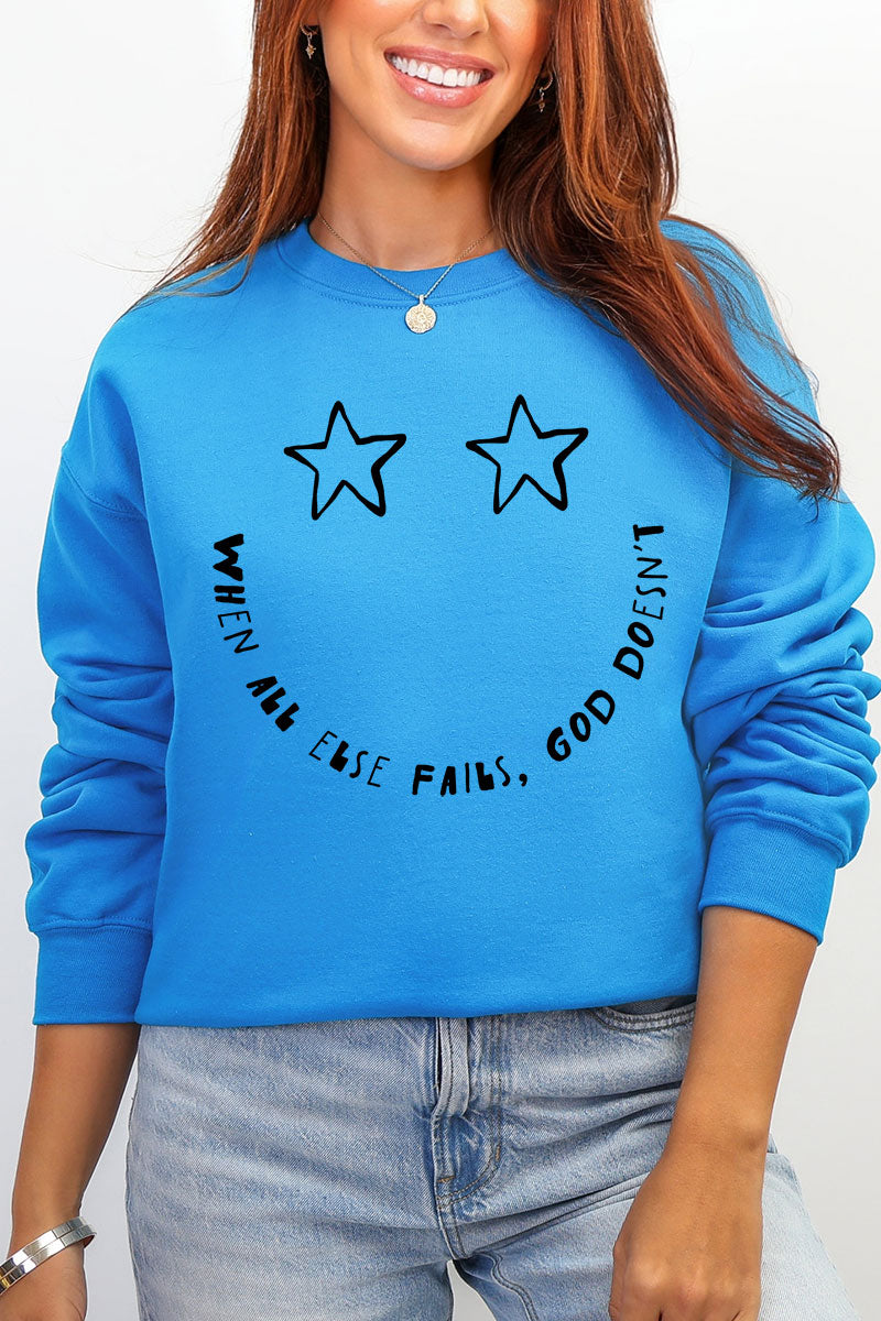 Star Eyes God Never Fails Heavy Blend Crew Sweatshirt product image 9