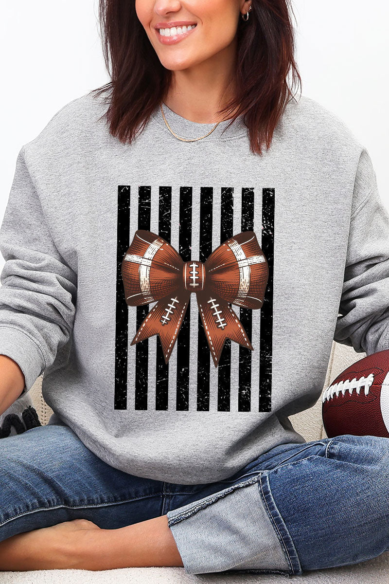 Black Varsity Bow Heavy Blend Crew Sweatshirt product image 12