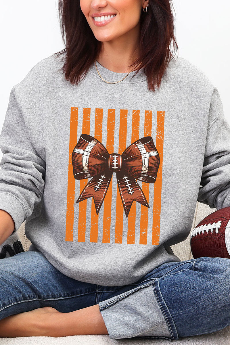 Orange Varsity Bow Heavy Blend Crew Sweatshirt product image 9