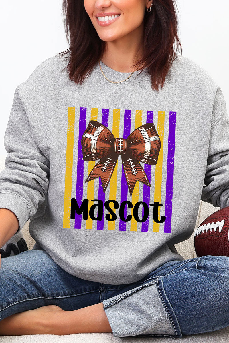 Personalized Purple & Yellow Gold Varsity Bow Heavy Blend product image 6
