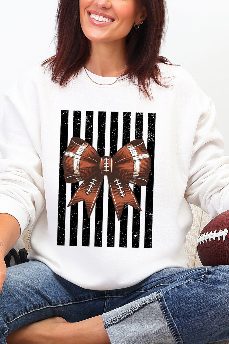 Black Varsity Bow Heavy Blend Crew Sweatshirt product image 13