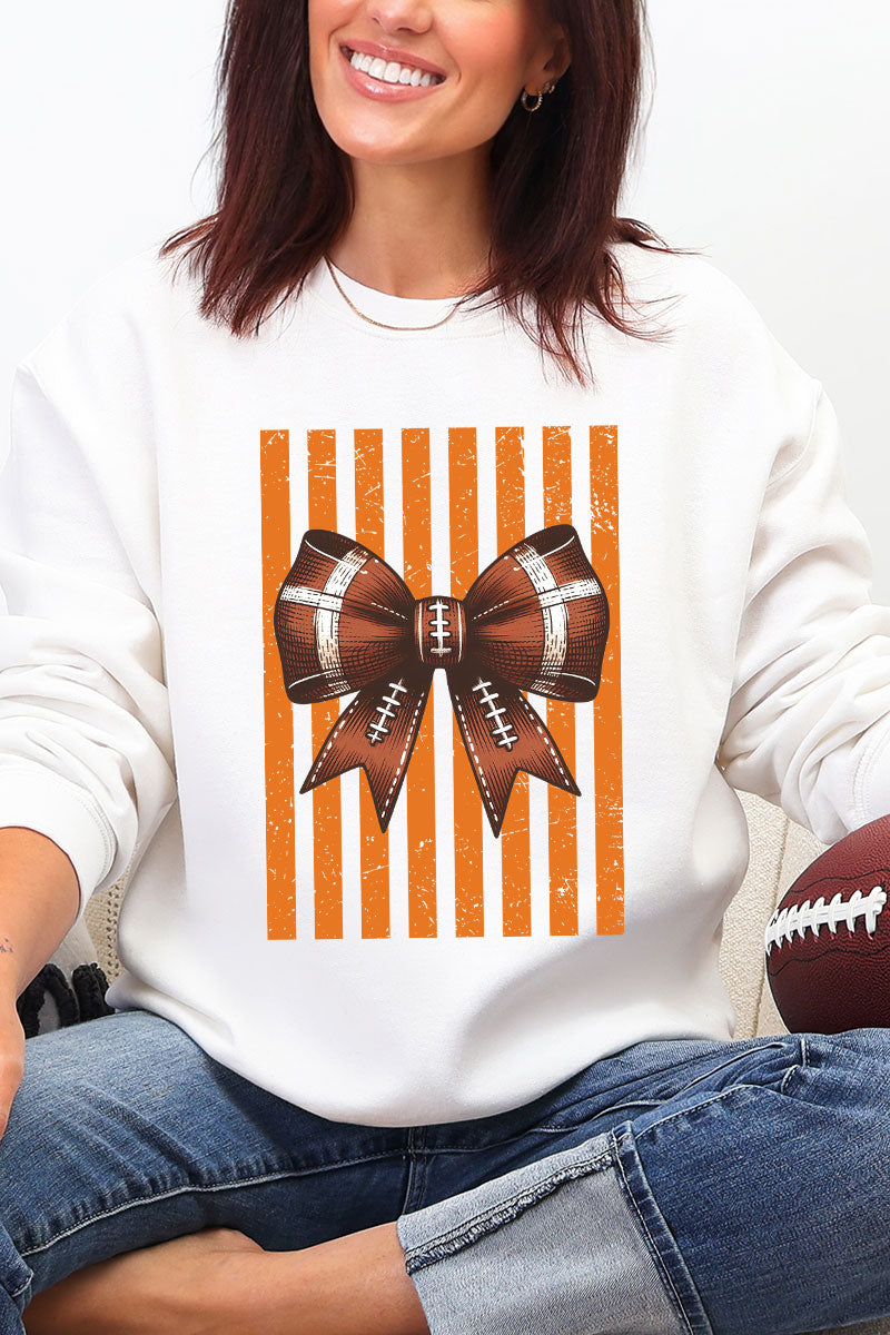 Orange Varsity Bow Heavy Blend Crew Sweatshirt product image 10