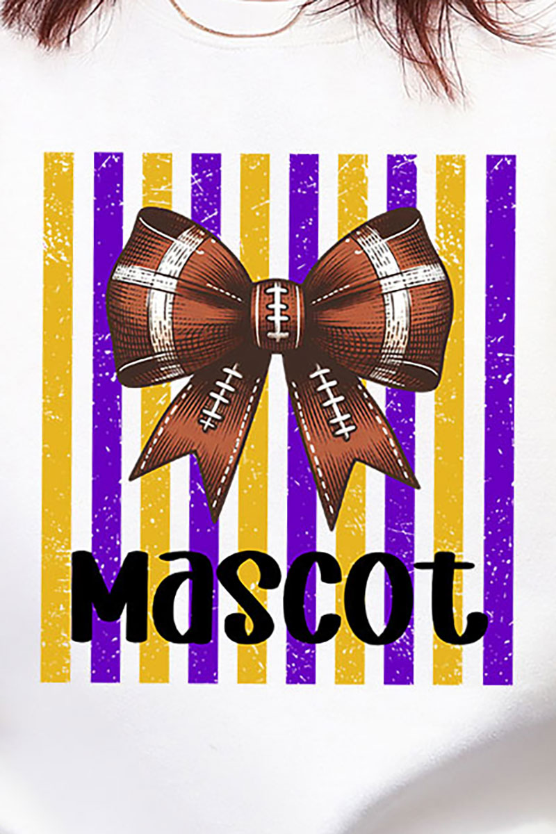 Personalized Purple & Yellow Gold Varsity Bow Heavy Blend product image 2