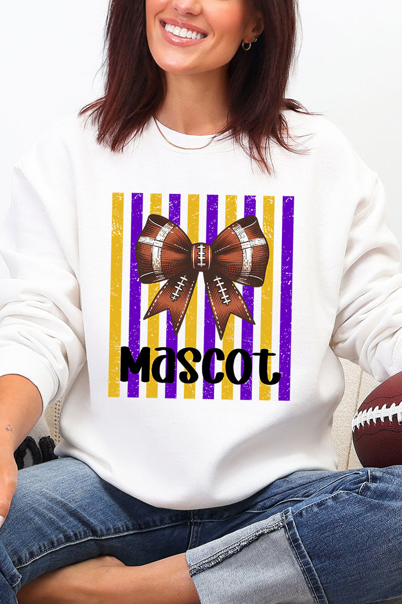 Personalized Purple & Yellow Gold Varsity Bow Heavy Blend product image 1