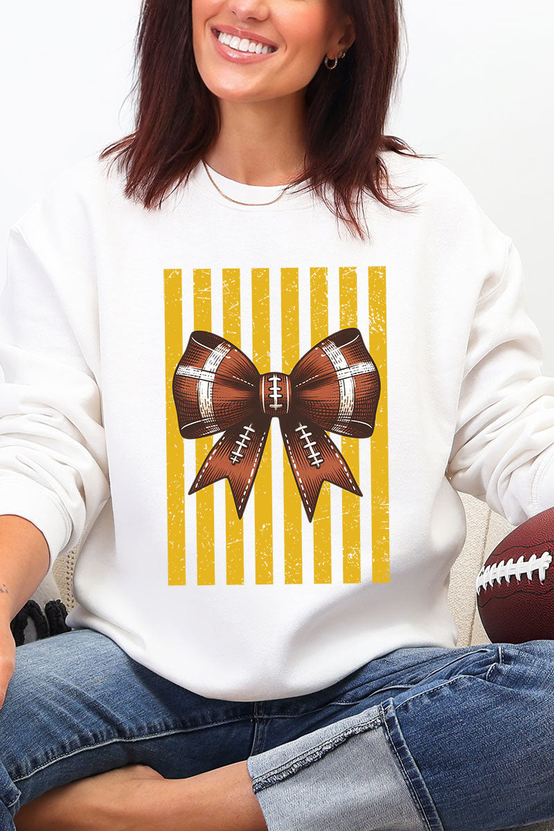 Yellow Gold Varsity Bow Heavy Blend Crew Sweatshirt product image 13